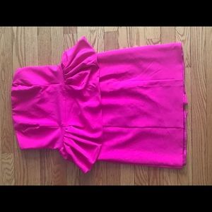 Hot Pink strapless dress